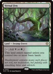 Vernal Fen #63 Commander: Lorwyn Eclipsed MTG Rare