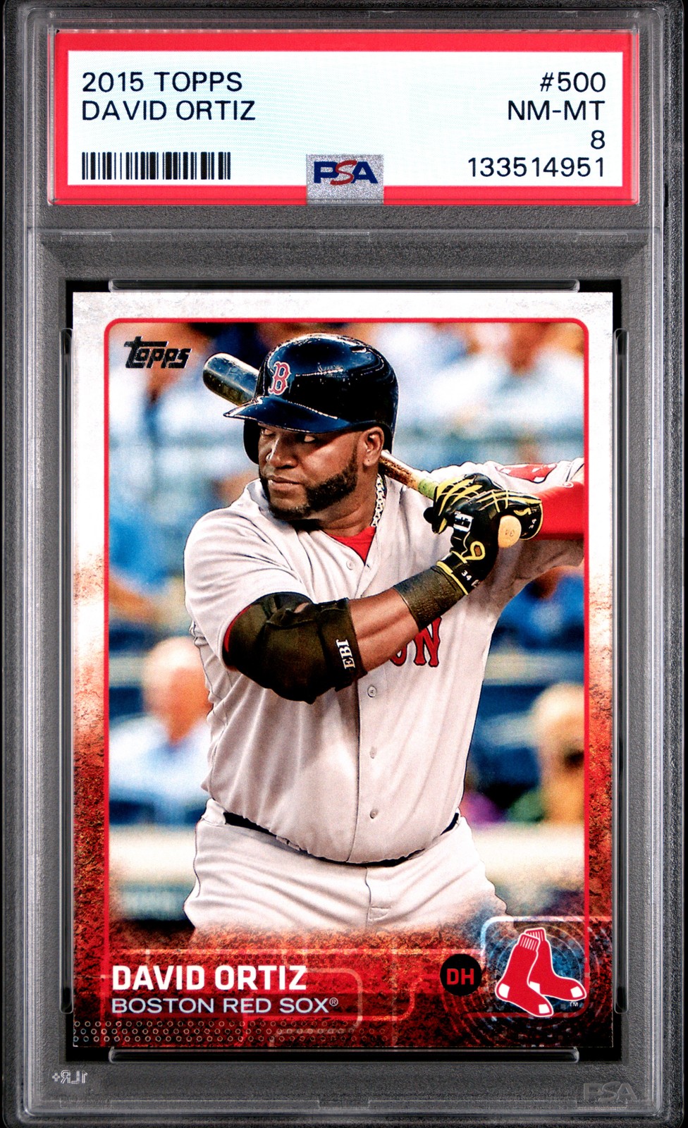 2015 TOPPS #500 DAVID ORTIZ PSA 8