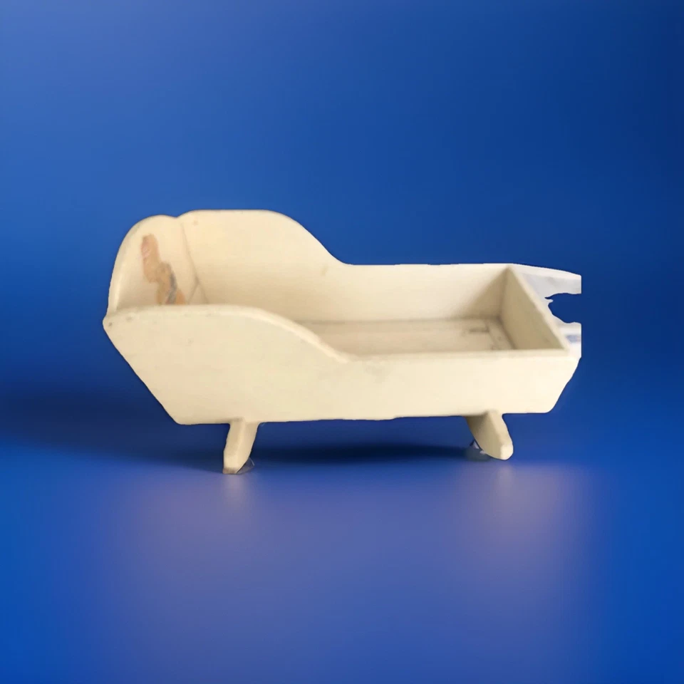 Antique Handmade Collectible Baby Rocking Cradle - Image 3 of 4