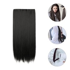 Clip In Hair Extension Synthetic Straight Hair Piece Women Hairstyle Accessory