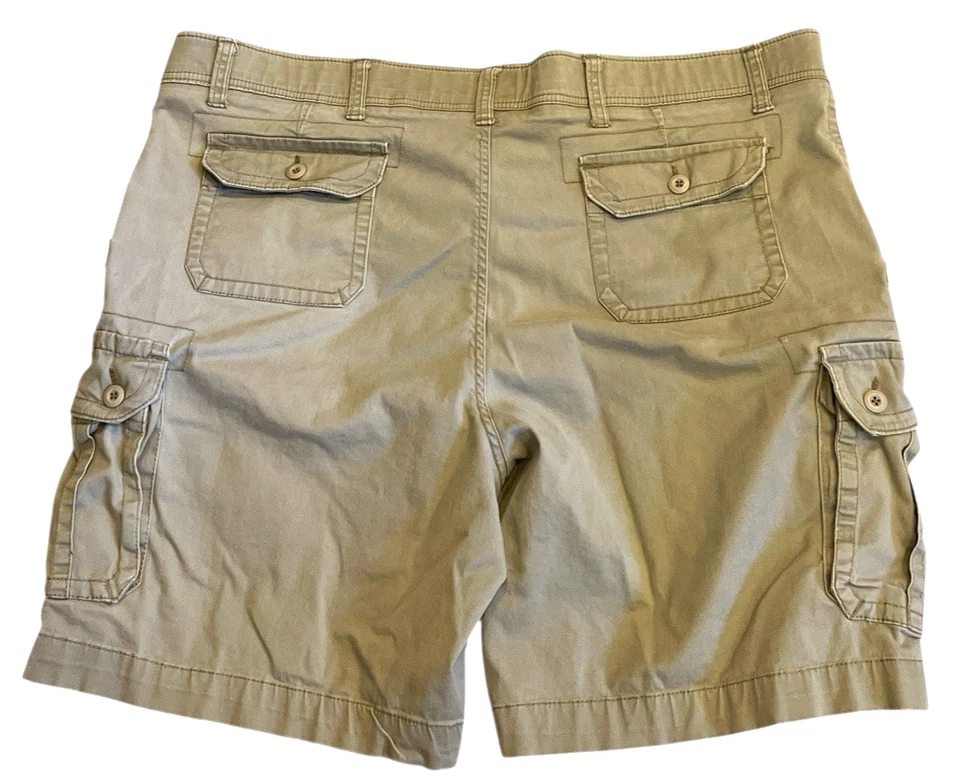 Pantalones Cortos Fundición Para Hombre Joven 48 Caqui Flex Carga Exterior 9" Entrepierna Utilidad Chino Foto 2 de 4