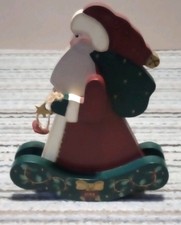 Vtg 1993 Folk Art Hand Painted Primitive Wooden Santa Rustic Christmas 10.5"Tall