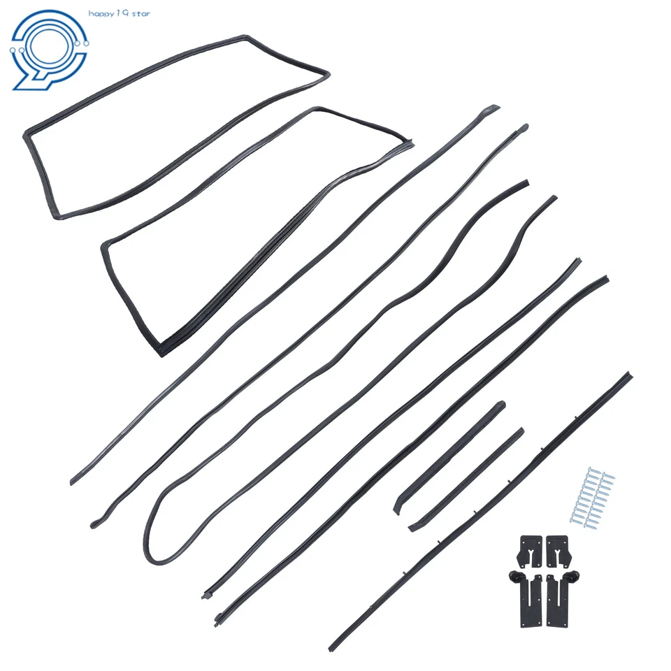 Kit de 10 piezas de juntas de resistencia a la intemperie para parabrisas puertas de techo para Ford Mustang Deluxe 65-66 Foto 4 de 4