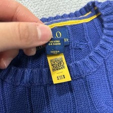 Polo Ralph Lauren Blue Cable Knit Sweater, Size 7 Official