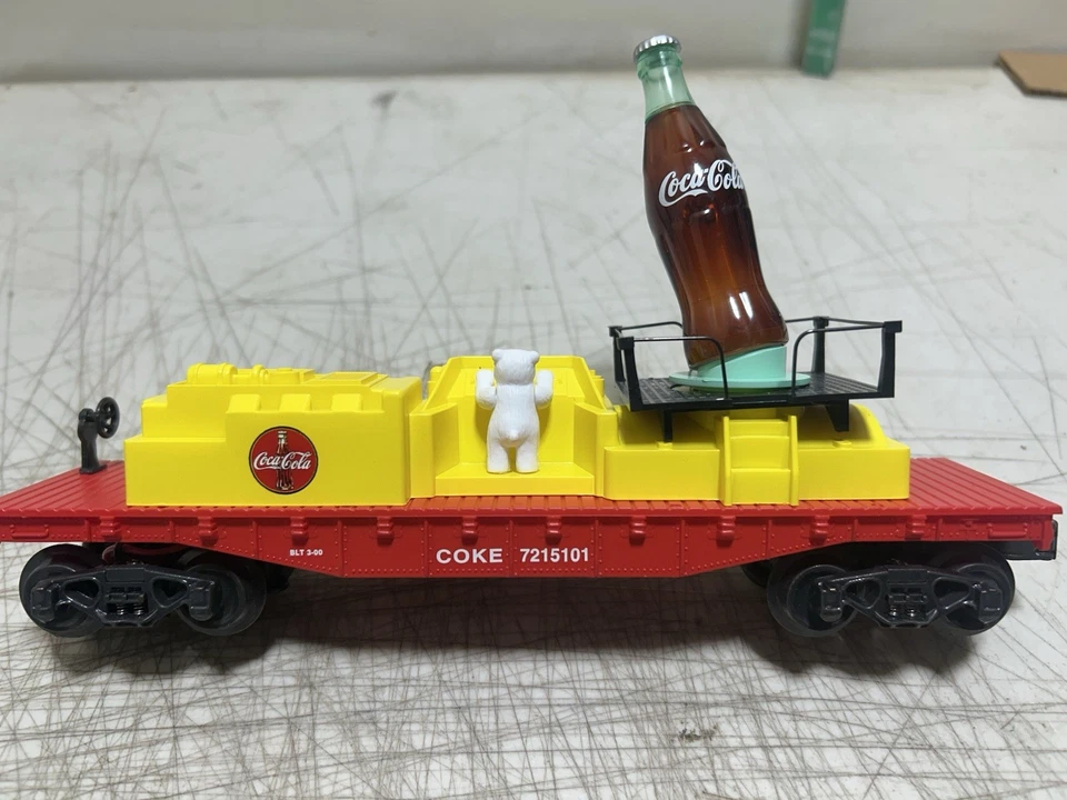 COCA COLA K-LINE K721-5101 O GAUGE OPERATING BOTTLE SEARCHLIGHT CAR - Image 2 of 4