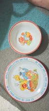 Vintage Sesame Street Porcelain Dinner Plate  Bowl 