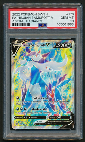 Hisuian Samurott V graded PSA 10 for sale on eBay