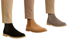 Charles Southwell Chelsea Boot Size 7-12- Men's Faux Suede Formal Pull On