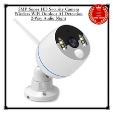 5MP Super HD Security Camera Wireless WiFi Outdoor AI Detection 2-Way Audio Nigh