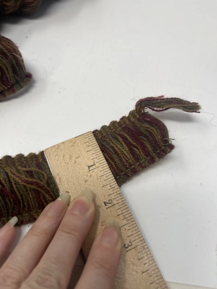 Cepillo vintage CONSO Collect flecos borde rojo/bronceado/verde - por yarda Foto 3 de 3