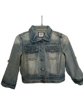 Highway Jeans Distressed Denim Jacket Button Up Girls Large