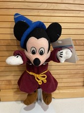 Vintage Disney Store Retired Bean Bag SORCERER MICKEY MOUSE From FANTASIA NOS