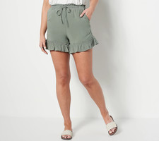 Candace Cameron Bure Ruffle Detail Olive Ash 4X New
