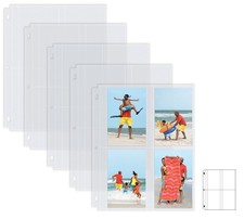 Photo Album Refill Sheets, 3.5 x 5 Inch, Heavyweight, Diamond Clear 3 Ring Ph...