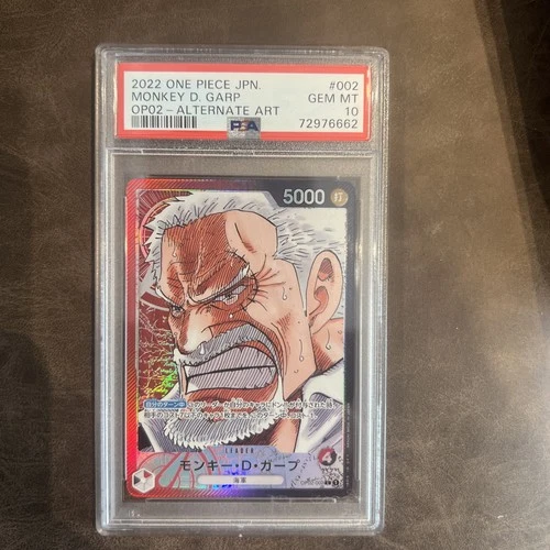 PSA 10 MONKEY D. GARP One Piece Japanese  PARAMOUNT WAR 2022 OP02-002 ALT ART