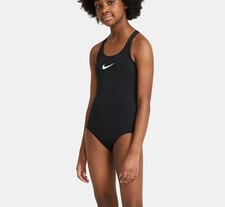 Nike Girls Essential Racerback One Piece Swimsuit size XL Black NWT
