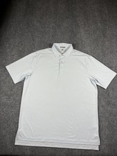 Peter Millar Summer Comfort Polo Shirt Mens XL Short Sleeve Blue Striped Golf