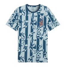 Image of Men's T-Shirt Blue Neymar JR Logo Tee Football Soccer Training Jersey Sportswear
