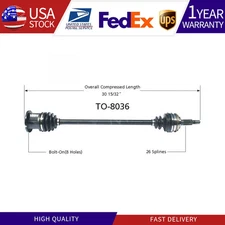 For 1984-1988 Toyota Corolla DLX LE Limited Front Passenger  CV Axle Half Shaft