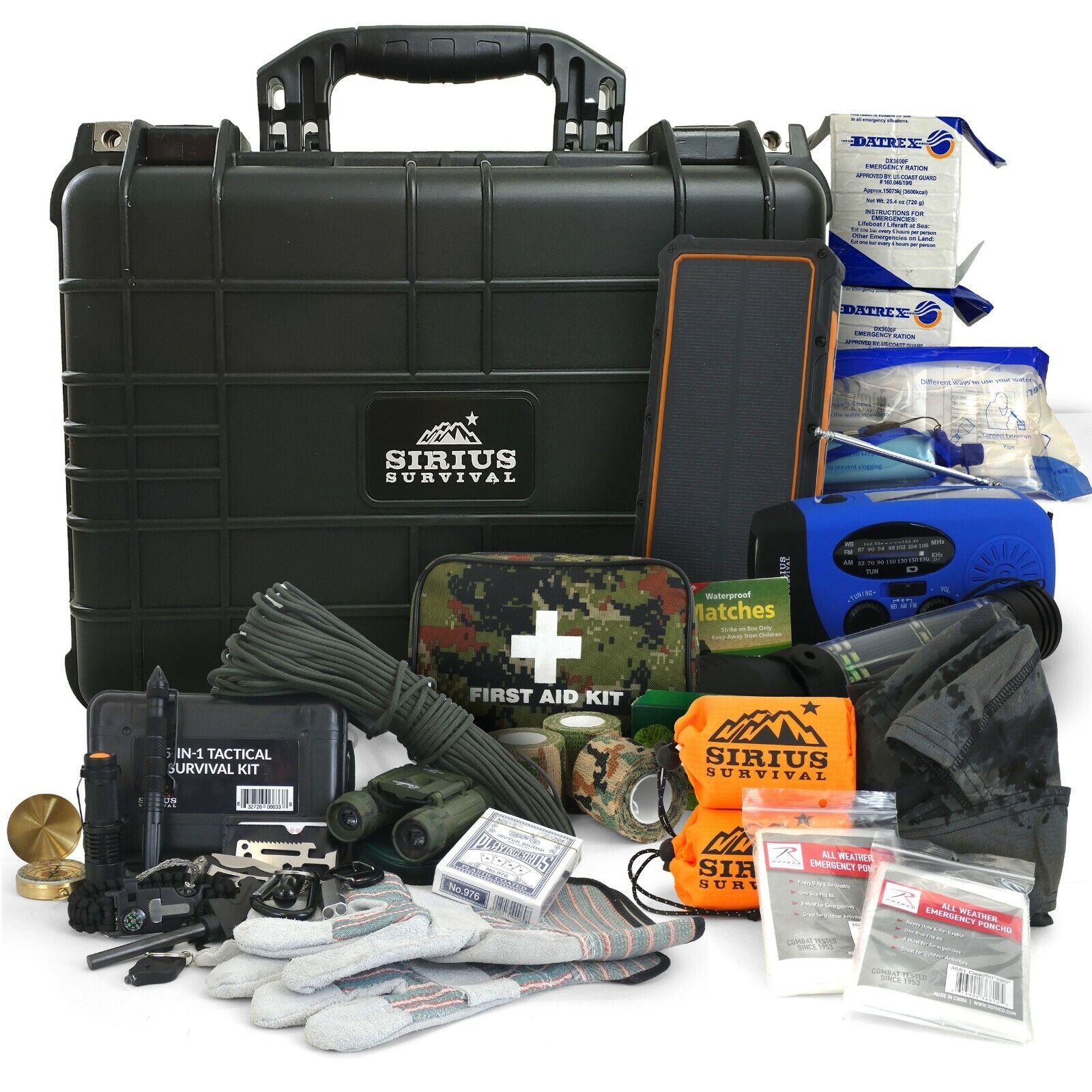 Emergency Preparedness &Amp; Survival Kit For 2, Over 175 Pcs, Waterproof Hard Case