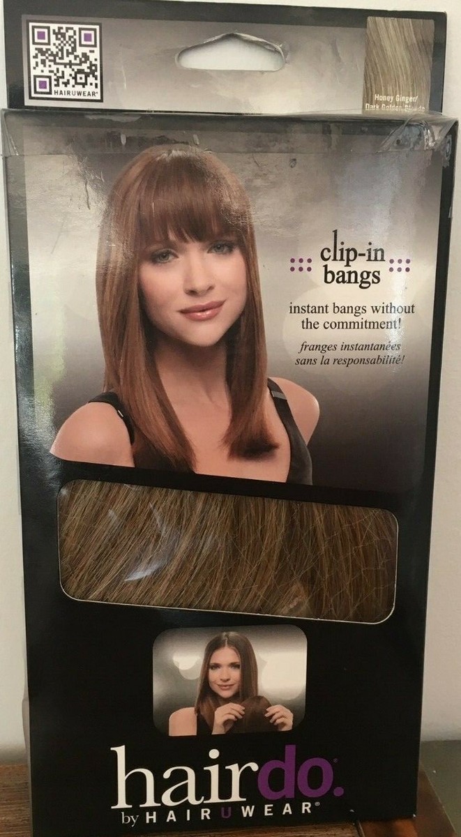 Hairdo by HairUWear Clip-in Bangs R14/25 Honey Ginger NEW Adult Hair Accessory Amazon.com : Hairdo Trendy Fringe Just Bangs Hairpiece Add  main image 2