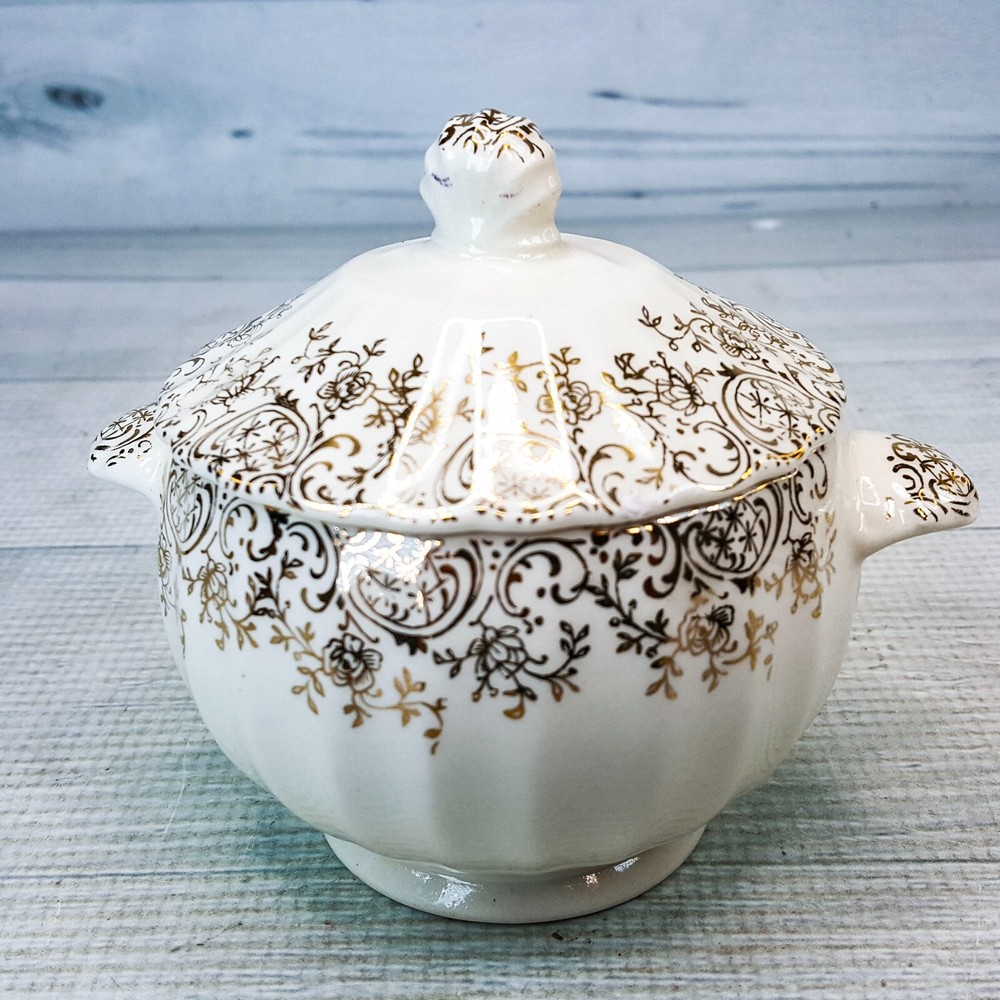 Vintage American Limoges Toledo Delight Sugar Bowl