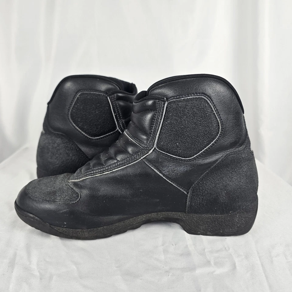 Botas de motocicleta de calle de tobillo medio negras acolchadas talla 41, para hombre 7,5, para mujer 9 Foto 2 de 4