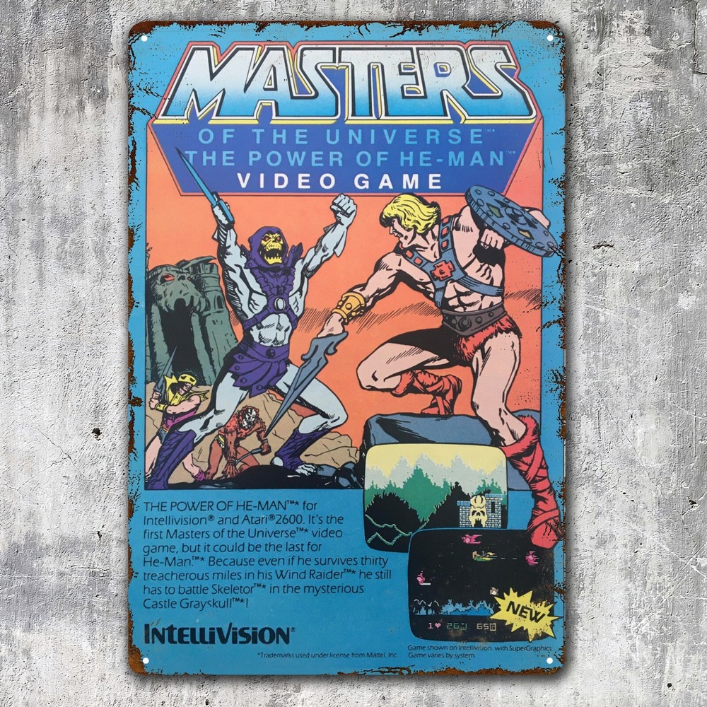 Masters Of The Universe Metal Poster Tin Sign (8x12in) Nintendo Video Game Decor