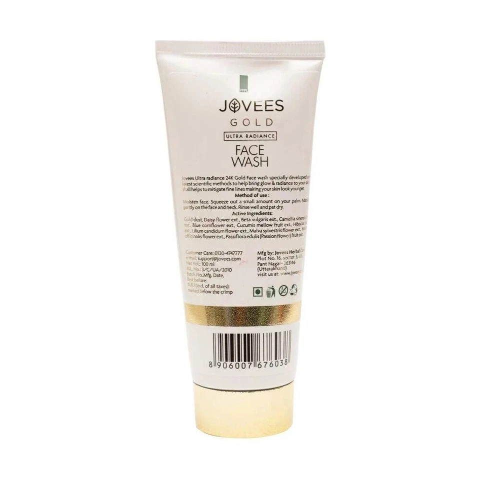 Jovees Herbal Ultra Radiance Gold Face Wash 100 ml fs - Image 2 of 3