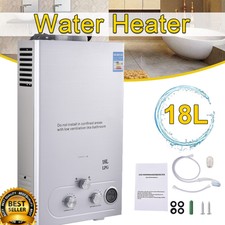 18L LPG Propane Gas Tankless Instant Hot Water Heater Boiler With Shower Kit UK