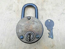 VTG. ALPS PADLOCK WITH KEY , 5" x 3" O. A.