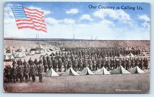 Postcard WW1 Military Patriotic "Our Country is Calling Us" Underwood J82