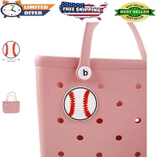 Durable White Baseball Charm Inserts for Bogg Bag & Simply Southern Tote