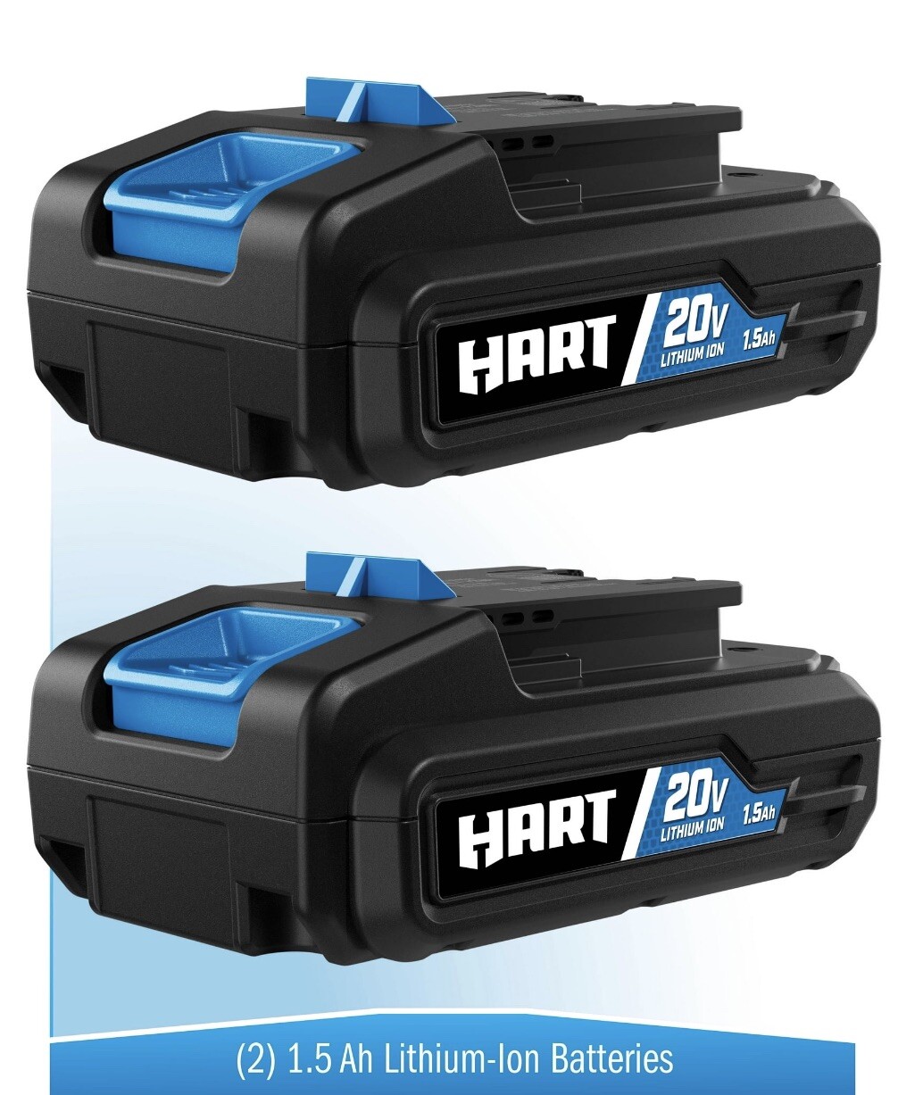 HART HPCK602B 20volt Cordless 6tool Combo Kit 4.0ah & 1.5ah Lithium