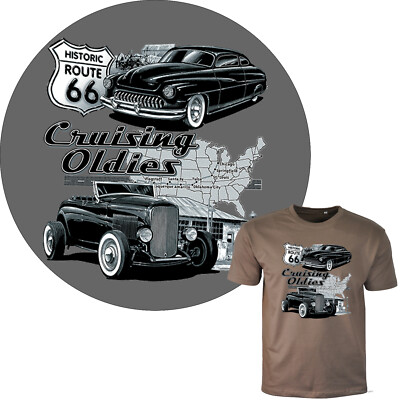 Oldtimer T-Shirt Auto 50s Vintage Design Hot Rod US-Car Rockabilly retro *0007 K