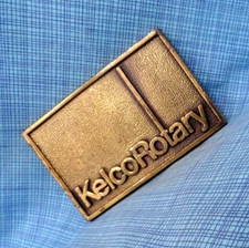 Kelco Rotary Promotional Belt Buckle Gas Oilfield Equipment Vtg 70s BTS  .NOX327
