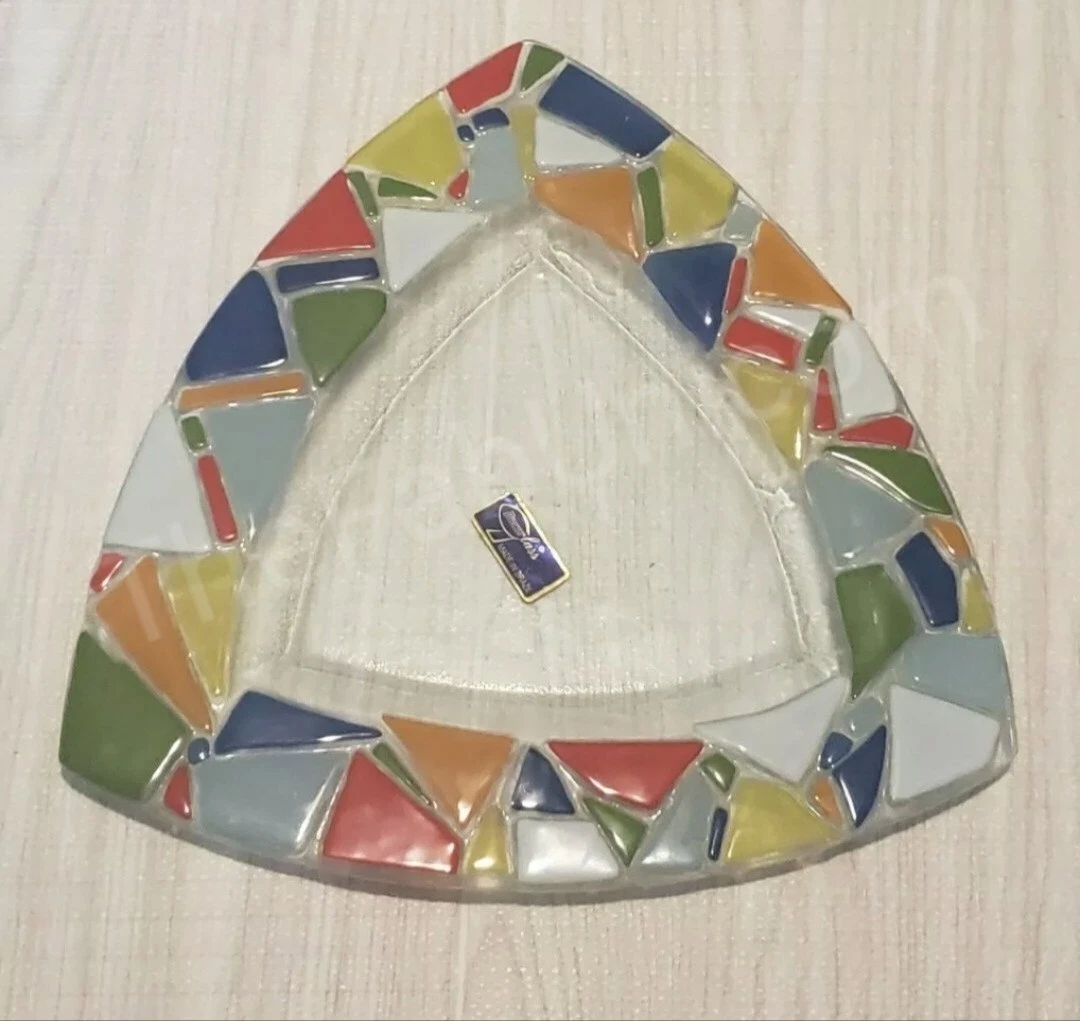 Decorative glass platters top