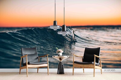 3D Sea Sunset Landscape Nature Wallpaper Wall Murals Removable Wallpaper