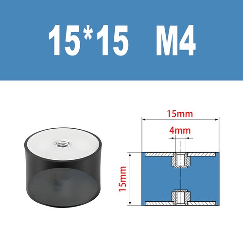 Gummipuffer Typ E Silentblock Schwingungsdämpfer Gewinde M3 - 12 Anschlagpuffer - Bild 8 von 48