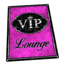 VIP Lounge Metal Sign; Wall Decor for Home and Office
