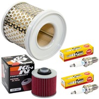 Wartung Set ZüNdkerze ÖLfilter Luftfilter FüR Yamaha XV 535 Virago 535 1996-2003