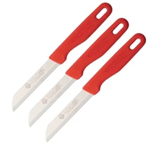 3 PACK Top Cutlery Kitchen Paring Knife 3.5" 1.4034 Steel Blade Synthetic Handle