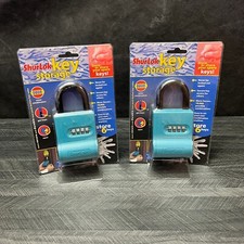 Lot of 2 ShurLok Numeric Code Key Storage Lock Box In Blue Model SL-100