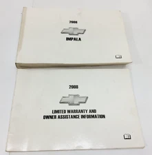 2008 Chevrolet Impala Factory Original Glovebox Owners Manual Book Portfolio