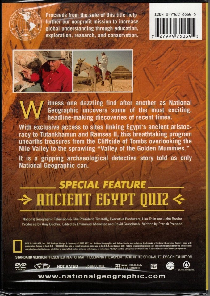 National Geographic Egypt Eternal Quest for Lost Tombs DVD New
