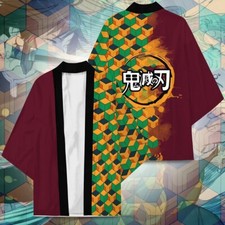 Demon Slayer Anime Kimono Cosplay Costume Yukata Unisex Outerwear Haori Coat