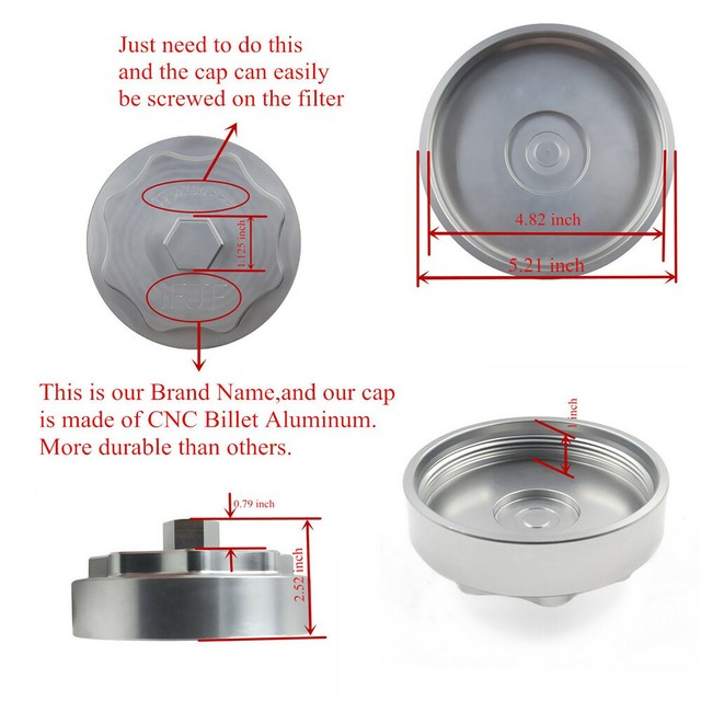 Fuel Filter Housing Cap for Dodge Ram 6.7L Cummins Diesel 2500,3500