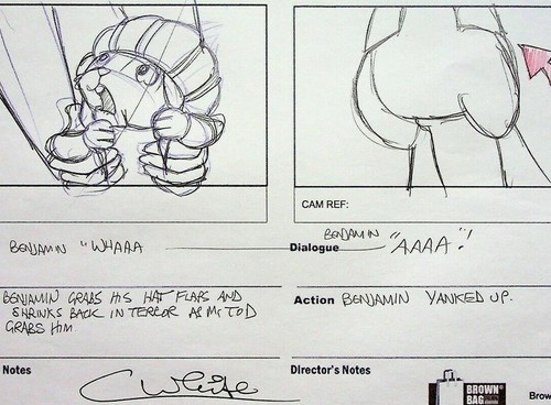 Peter Rabbit TV FIRMADO COLIN BLANCO Producción Storyboard Lápiz NICK B #WC - Imagen 2 de 2