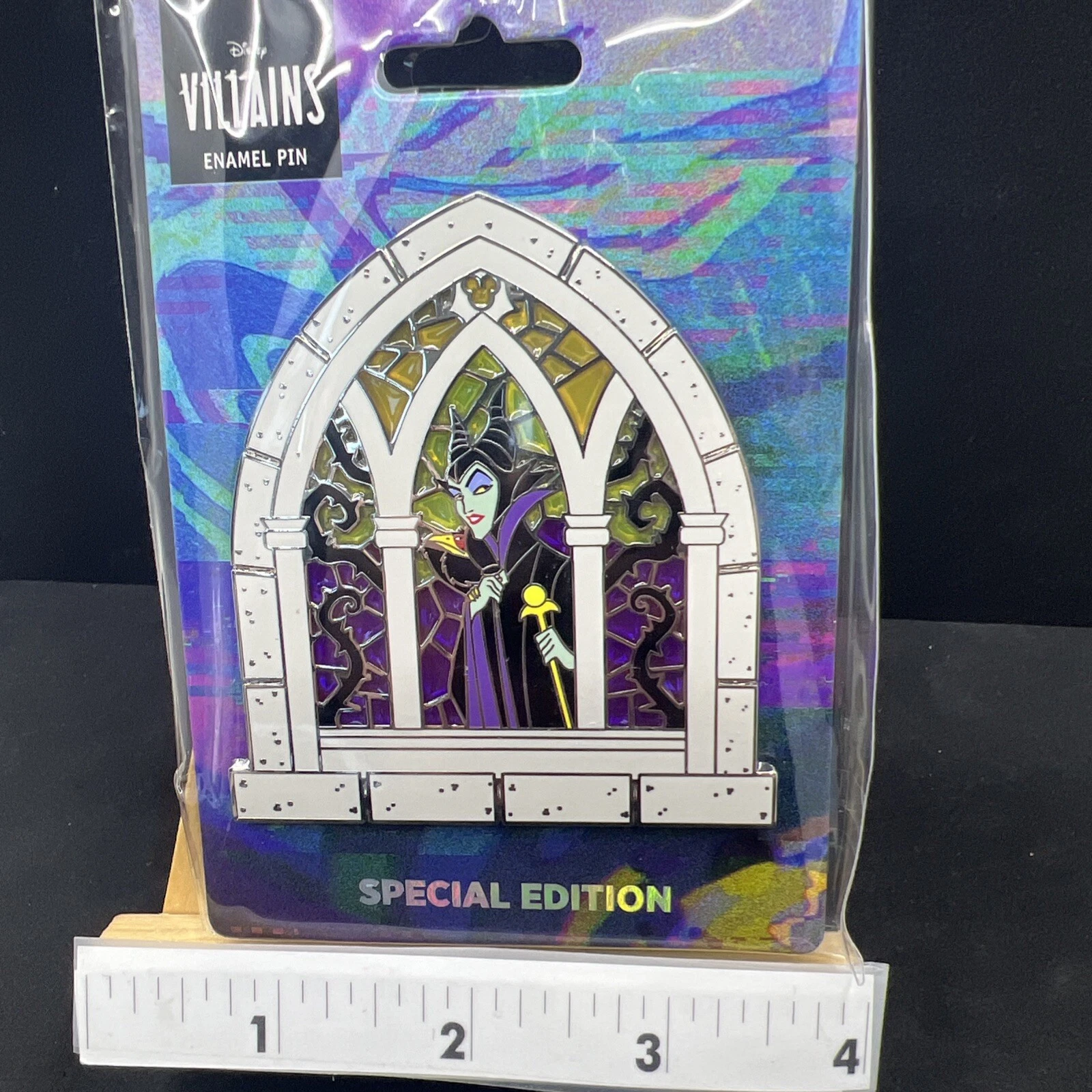 Jumbo Maleficent Sleeping Beauty Stain Glass Arch Window DPB Disney Pin Blog