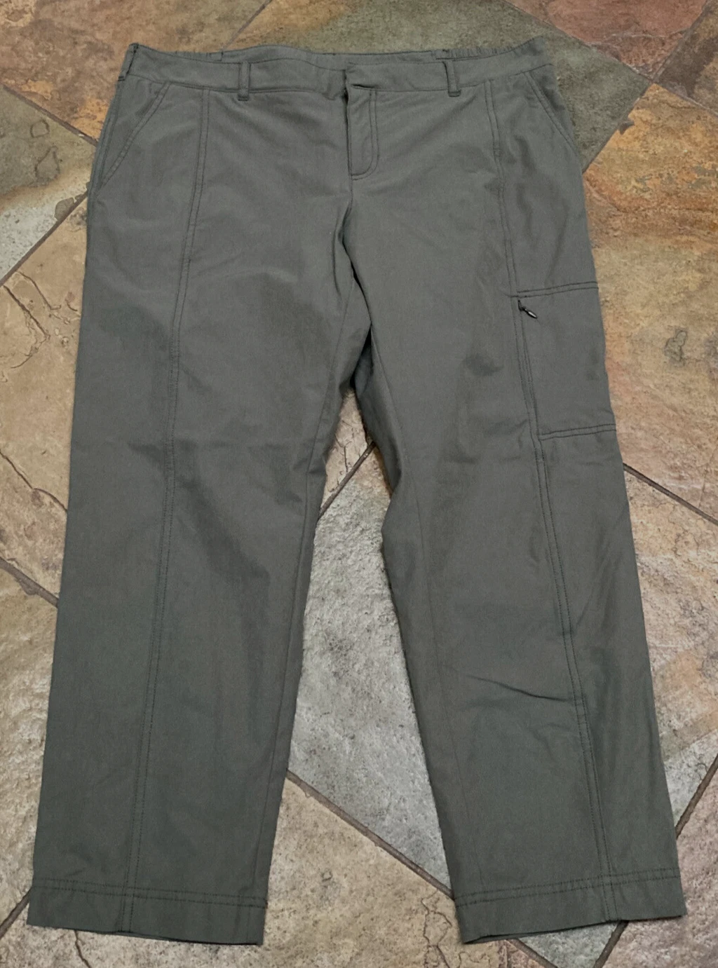 824 KIRKLAND 10 x 26 Army Green Nylon Blend Quick Dry Trail Hiking Pants #7